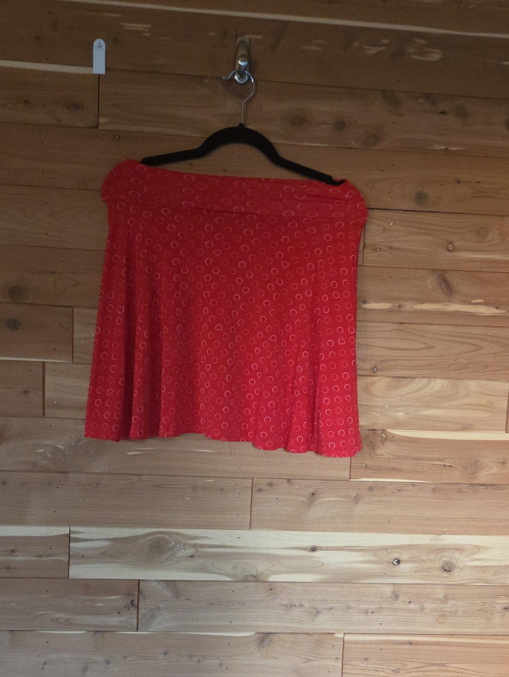LuLaRoe Red Circle-Print Skater Skirt